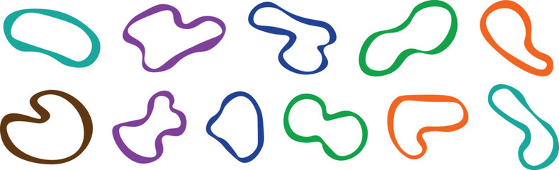 Minimalist Vector Art Collection – Handcrafted Round Shapes and Design Elements in a Contemporary Style