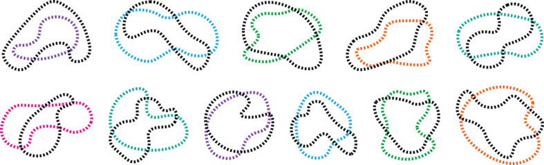 Trendy Circular Vector Elements Set – Abstract Geometric Shapes Collection for Modern Graphic Design and Illustrations