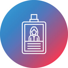 Obraz premium Press Pass Line Gradient Circle Background Icon