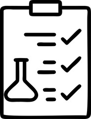 Handdrawn Checklist with Erlenmeyer Flask Science Experiment Lab Report sketch