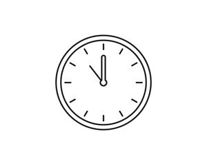 Simple Clock Icon Showing Time