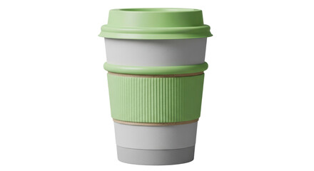 Isolated reusable coffee cup