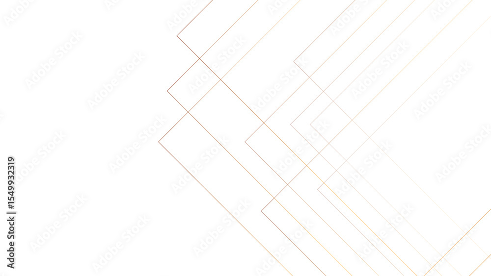 Aufkleber Abstract minimalist background with overlapping geometric squares with golden lines. Aesthetic is clean, delicate, airy, and sophisticated. light beige, peach, faint layered appearance.