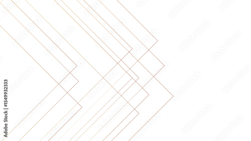 Aufkleber Abstract minimalist background with overlapping geometric squares with golden lines. Aesthetic is clean, delicate, airy, and sophisticated. light beige, peach, faint layered appearance.