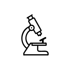 Handdrawn Line Art Microscope Science Lab Equipment Icon vector 1