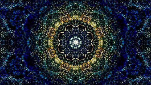 Mandala video loop, Abstract background video 4k, Infinite kaleidoscope zoom, Looping animated background