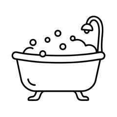 minimalist bath time illustration