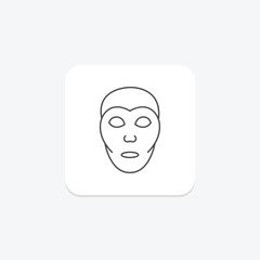 Clay Mask, vector, pixel perfect, illustrator file