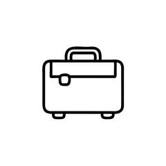 Handdrawn Outline Briefcase Icon Simple Line Art Business Bag office work