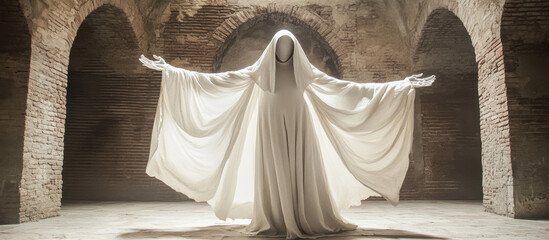 Ancient Spiritual Figure in a Majestic Robe