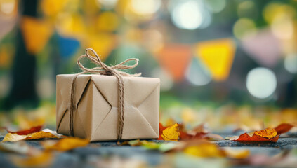 Autumn Gift on Fallen Leaves