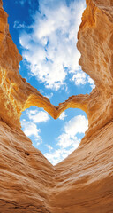 Heart Shaped Canyon Under a Majestic Sky