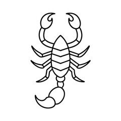 scorpio zodiac minimal outline