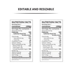 Fototapeta premium Nutrition Facts: Healthy Food