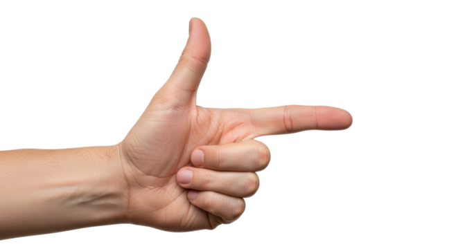 Isolated Hand Pointing Gesture