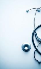 Stethoscope on white desk medicine concept