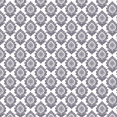 black and white seamless pattern  Elegant Damask Motif for Textile and Decorative Applications