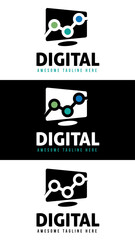 Business vector logo design concept illustration set for web