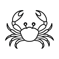 crab vector silhouette minimal design