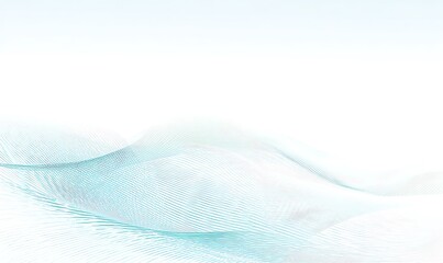 Abstract teal lines on white background
