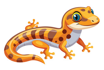 Geckos vector illustration flat design clipart simple reptile graphic elements