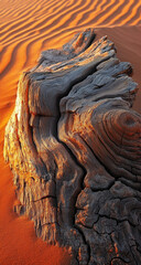 Ancient Driftwood in the Desert Sun