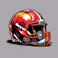 American football helmet vector image for design needs