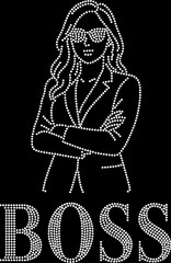 Printable ( Boss ) Rhinestone Template, with this instant download, you will receive a zip folder, which includes:
_Ai file
– SVG file
– transparent png
– eps
– Jpg

File size: 10 inch x 10 inch
Stone