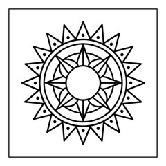 Fototapeta premium black and white mandala coloring pages