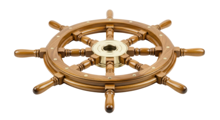 Isolated Ship Wheel