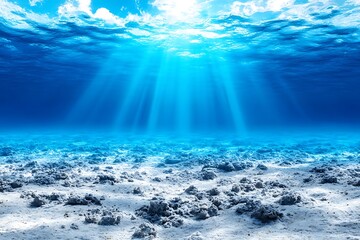 Underwater scenery, sunbeams