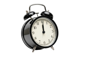 Isolated Black Alarm Clock