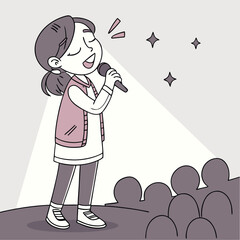 Music Performance with Glowing Stage Effects