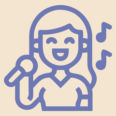 Dazzling Spotlight on Singer Performing on Stage