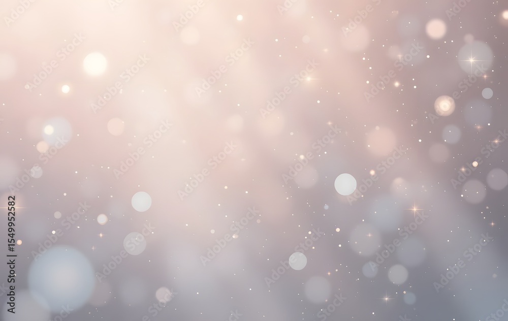 Poster Gentle Light Gradient, White Backdrop With Twinkling Orbs. Soft Hues And Subtle Sparkle Create A Dreamlike Effect. Ideal For Creative Projects, Presentations, And Invitations.