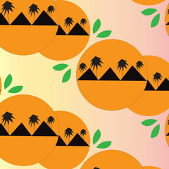 Obraz premium seamless pattern with a beach and sea