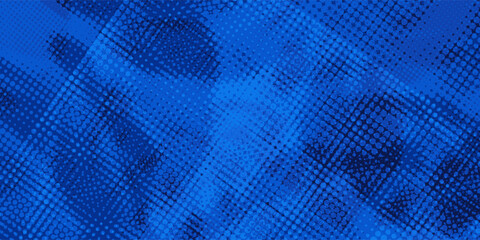 Fototapeta premium blue color pattern gradient grunge texture background. Dots pop art comics sport style vector illustration Abstract background dark blue with modern corporate concept