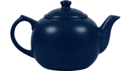 Isolated Dark Blue Teapot