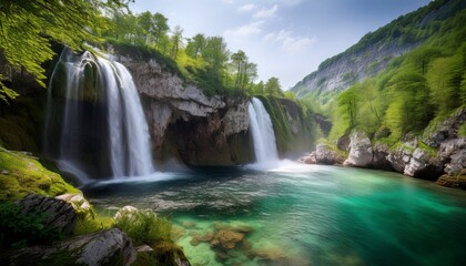 Naklejka premium savica waterfall