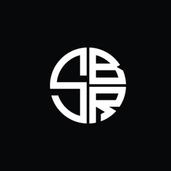 SBR logo SBR icon SBR monogram SBR letter minimalist Circle flat Unique modern abstract logo design.