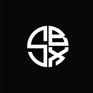 SBX logo SBX icon SBX monogram SBX letter minimalist Circle flat Unique modern abstract logo design.