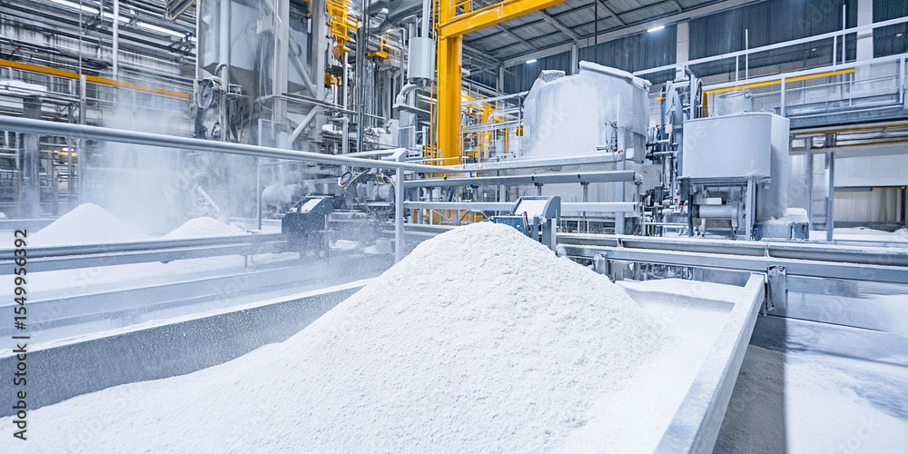 Poster flour production in a high-tech facility generative ai
