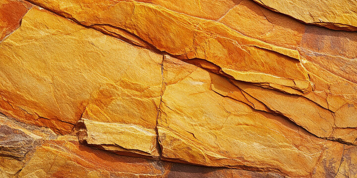 Vivid layers of orange and red firestone rocks in detail Generative AI
