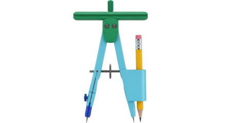 Isolated Compass with Pencil