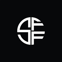 SFF logo SFF icon SFF monogram SFF letter minimalist Circle flat Unique modern abstract logo design.
