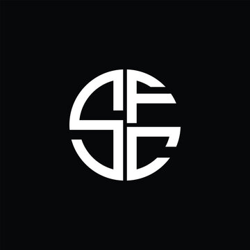 SFC logo SFC icon SFC monogram SFC letter minimalist Circle flat Unique modern abstract logo design.