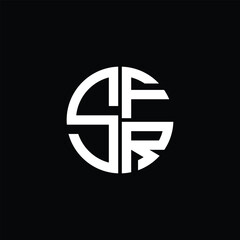 SFR logo SFR icon SFR monogram SFR letter minimalist Circle flat Unique modern abstract logo design.
