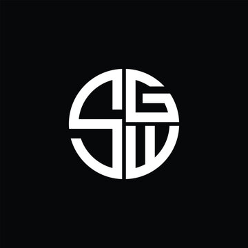 SGW logo SGW icon SGW monogram SGW letter minimalist Circle flat Unique modern abstract logo design.