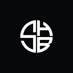 SHB logo SHB icon SHB monogram SHB letter minimalist Circle flat Unique modern abstract logo design.