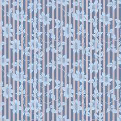 multicolor exotic hand drawn floral seamless pattern